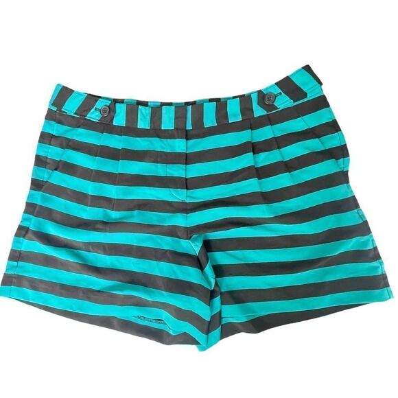 Ann Taylor Loft Blue Striped Shorts Size 8 - Picture 1 of 3
